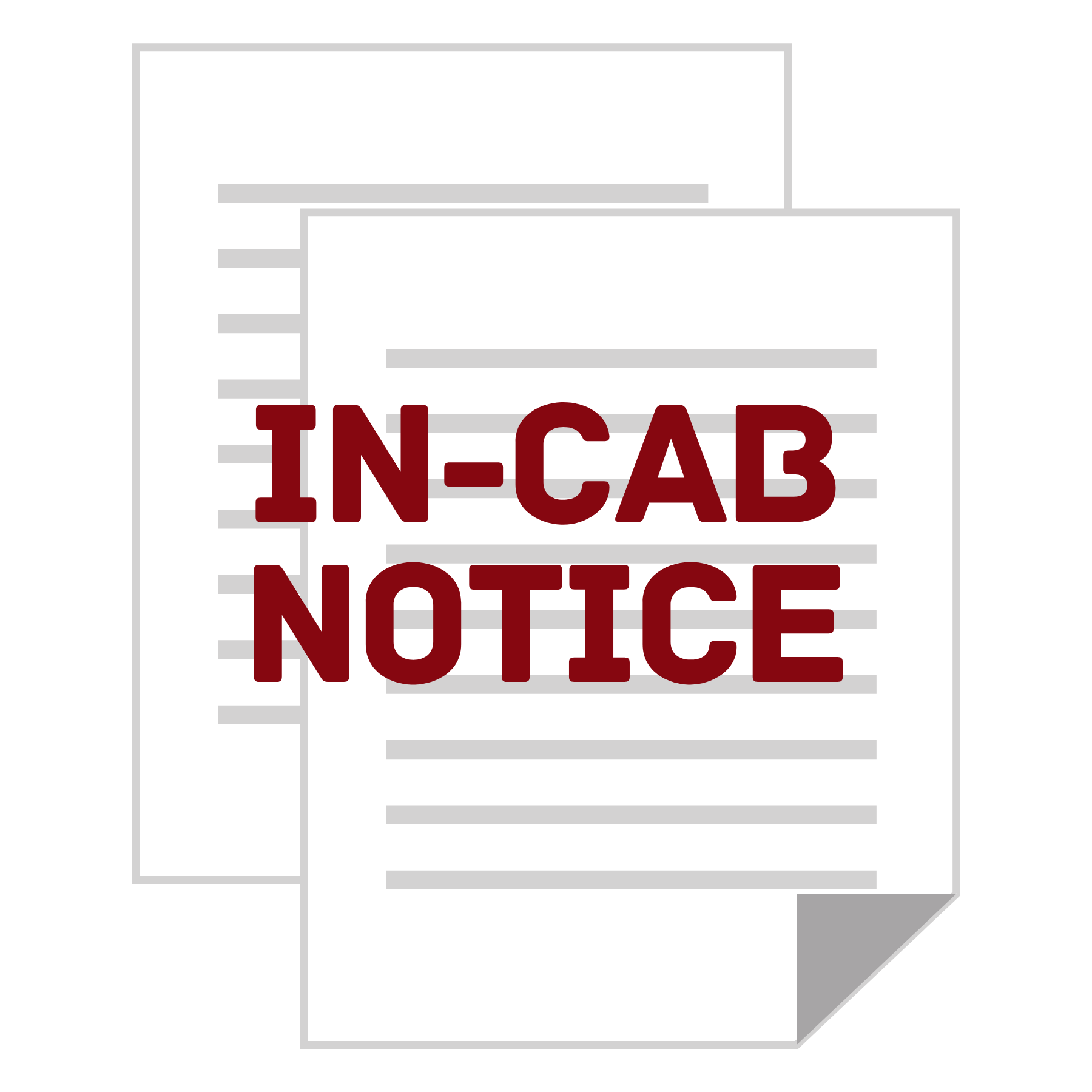  In-Cab Notice
